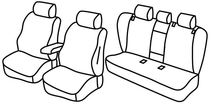 Set coprisedili Superior - Grigio/Nero - compatibile per Bmw X3 (F25) (11/10>07/17)