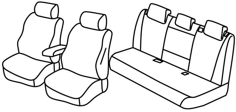 Set coprisedili Superior - Grigio/Nero - compatibile per Bmw X5 (F15) (10/13>07/18)