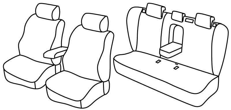 Set coprisedili Superior - Nero/Blu - compatibile per Bmw X5 (E53) (05/00>02/07)
