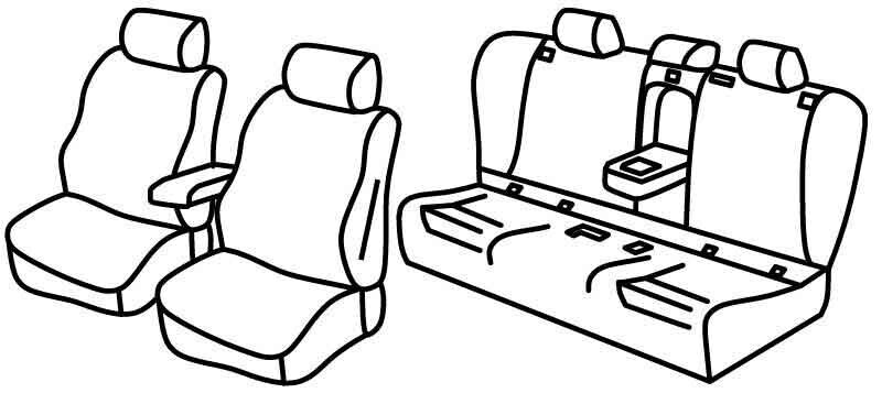 Set coprisedili Superior - Grigio/Nero - compatibile per Bmw Serie 3 Touring (F31) (06/12>07/19)