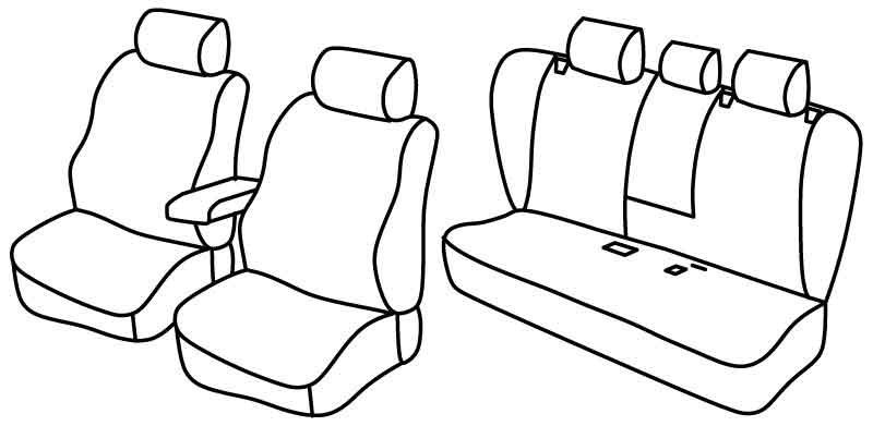 Set coprisedili Superior - Grigio/Nero - compatibile per Bmw X5 (E70) (03/07>09/13)