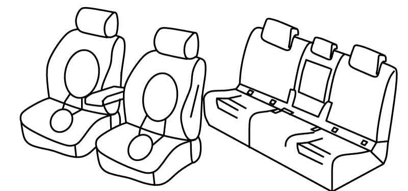 Set coprisedili Superior - Nocciola - compatibile per Bmw Serie 2 Active Tourer (F45) (09/14>09/21)