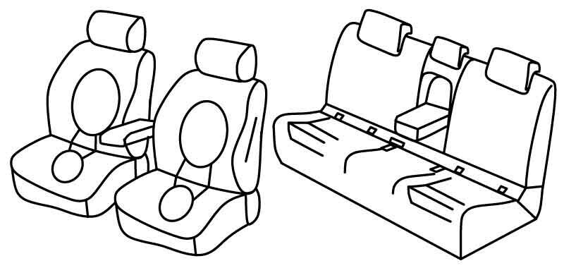 Set coprisedili Superior - Beige - compatibile per Bmw X1 (F48) (11/15>07/22)