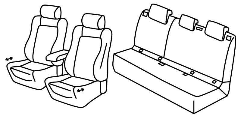 Set coprisedili Superior - Beige - compatibile per Bmw Serie 1 (F40) (07/19>05/24) - Bmw Serie 1 (F70) (06/24>)