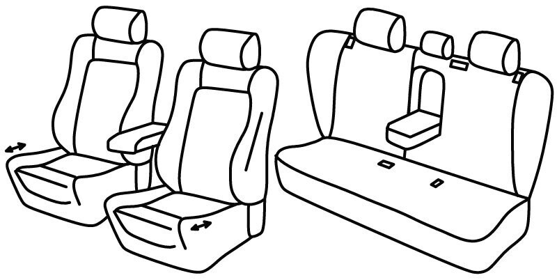 Set coprisedili Superior - Grigio/Nero - compatibile per Bmw X3 (F25) (11/10>07/17)