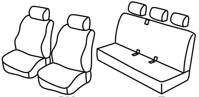Set coprisedili Superior - Nocciola - compatibile per Citroen Berlingo Multispace (04/08>08/18)