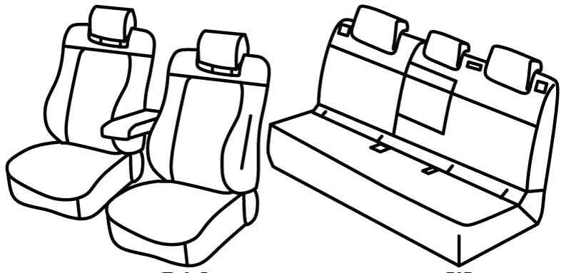 Set coprisedili Superior - Beige - compatibile per Citroen C5 X 5p (11/21>) Hybrid