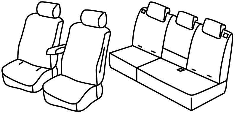 Set coprisedili Superior - Beige - compatibile per Citroen C3 Aircross (10/17>07/24)