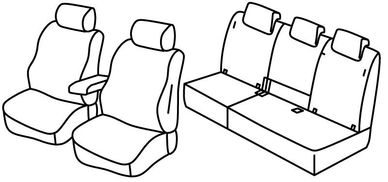 Set coprisedili Superior - Beige - compatibile per Citroen C3 Aircross (03/21>07/24)