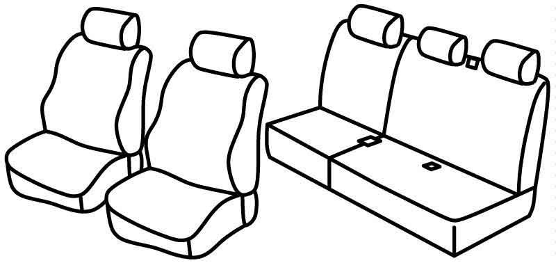 Set coprisedili Superior - Nocciola - compatibile per Dacia Logan MCV 5p (02/07>06/13)