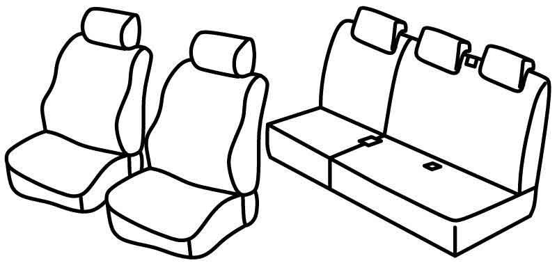 Set coprisedili Superior - Nocciola - compatibile per Dacia Logan MCV 5p (02/07>06/13)