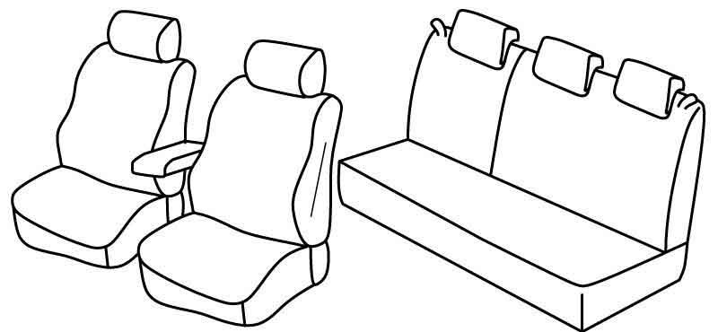 Set coprisedili Superior - Nero/Grigio - compatibile per Dacia Logan MCV 5p (10/13>09/21) No Ambiance, No Laureate