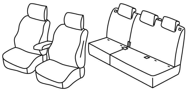 Set coprisedili Superior - Beige - compatibile per Dacia Jogger 5p (02/22>)