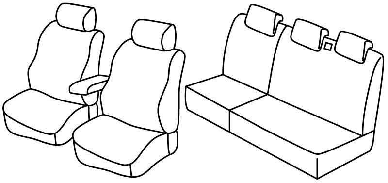 Set coprisedili Superior - Beige - compatibile per Fiat Stilo 5p (01/02>12/07) Active