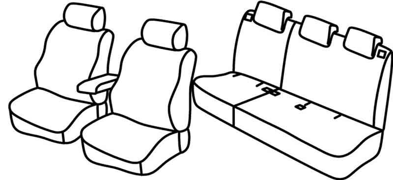 Set coprisedili Superior - Beige - compatibile per Ford Tourneo Courier (03/14>02/22)
