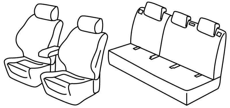 Set coprisedili Superior - Beige - compatibile per Ford Focus 5p (06/18>)