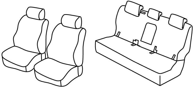 Set coprisedili Superior - Nocciola - compatibile per Ford Ranger (06/12>08/15)