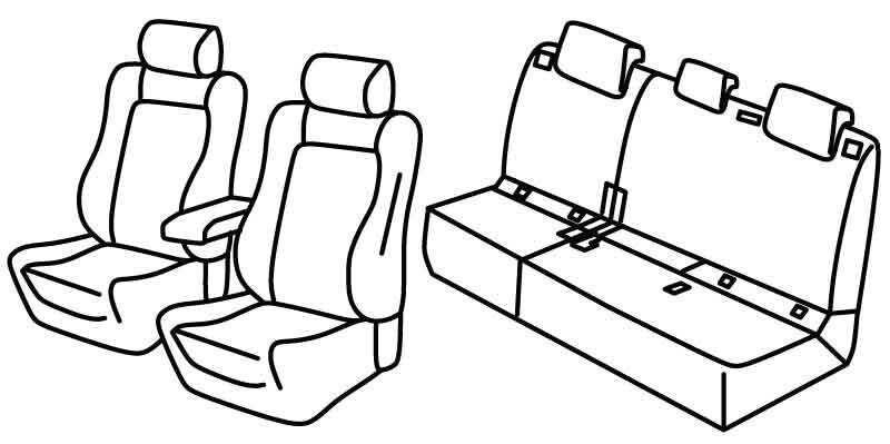 Set coprisedili Superior - Nocciola - compatibile per Ford Kuga (11/19>) Titanium
