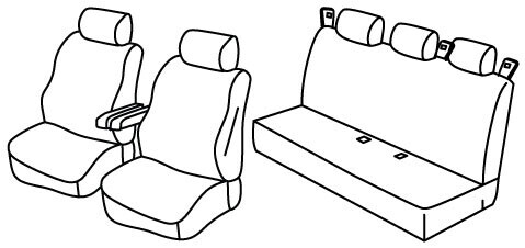 Set coprisedili Superior - Beige - compatibile per Ford Tourneo Custom (08/23>)