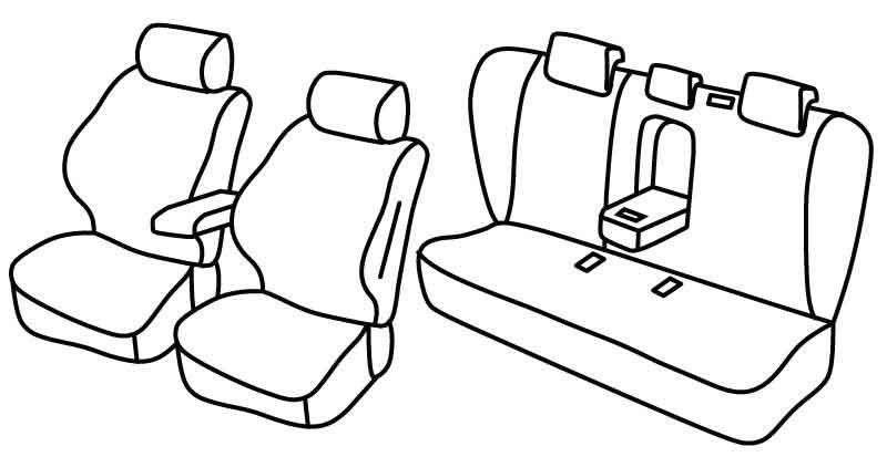 Set coprisedili Superior - Nocciola - compatibile per Honda Accord 4p (06/08>11/11)