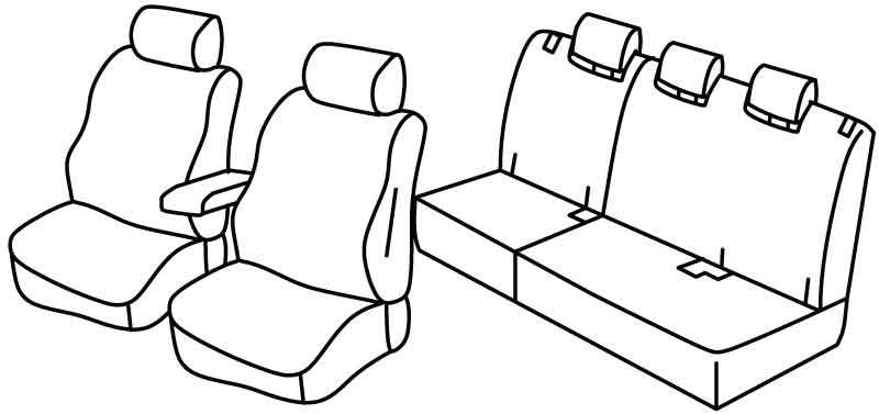Set coprisedili Superior - Beige - compatibile per Honda Jazz (09/15>05/20) Trend
