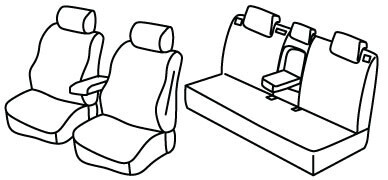 Set coprisedili Superior - Nocciola - compatibile per Hyundai Kona (07/23>)