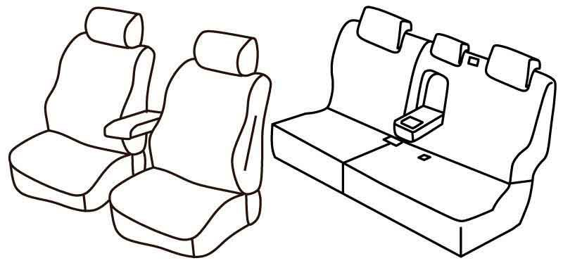 Set coprisedili Superior - Beige - compatibile per Jeep Grand Cherokee (05/13>11/16) Limited CRD