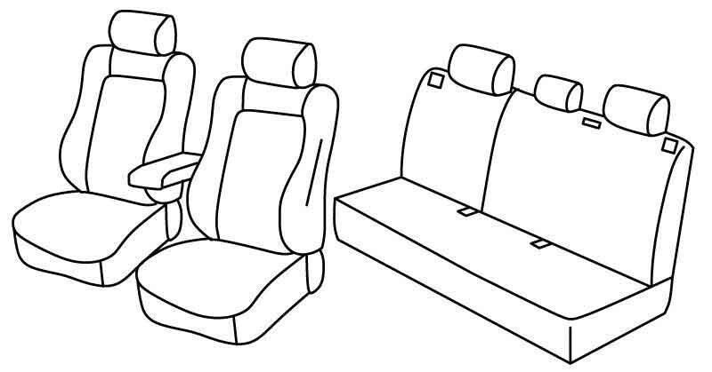 Set coprisedili Superior - Nocciola - compatibile per Jeep Renegade (09/14>)