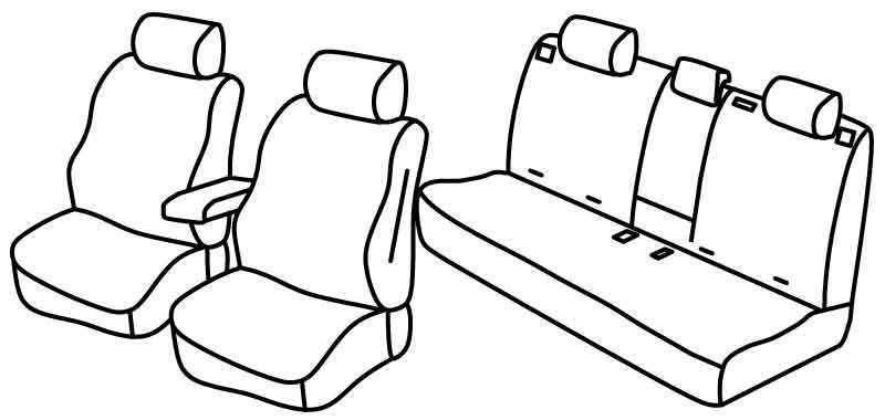 Set coprisedili Superior - Grigio/Nero - compatibile per Jeep Compass (07/17>05/25)