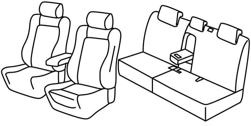 Set coprisedili Superior - Beige - compatibile per Kia Sorento (11/20>)
