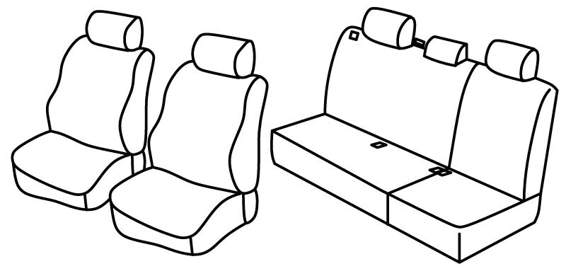 Set coprisedili Superior - Beige - compatibile per Land Rover Freelander 5p (10/97>11/06) fino al 9/2003