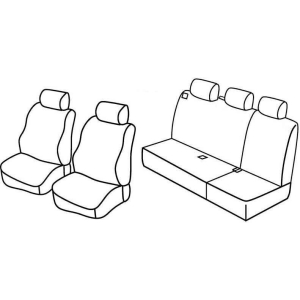 Set coprisedili Superior - Grigio/Nero - compatibile per Land Rover Freelander 5p (10/97>11/06) dal 10/2003