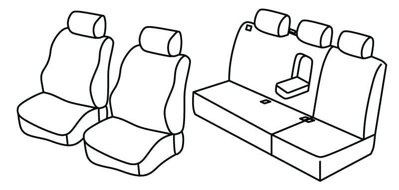 Set coprisedili Superior - Grigio/Nero - compatibile per Land Rover Freelander 5p (10/97>11/06) dal 10/2003