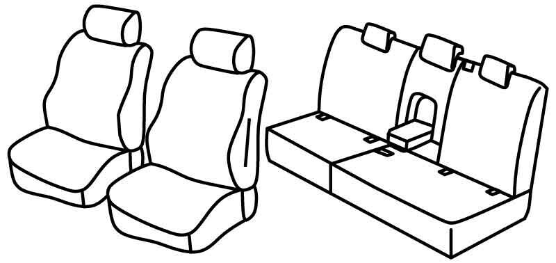 Set coprisedili Superior - Nocciola - compatibile per Land Rover Discovery (01/17>)