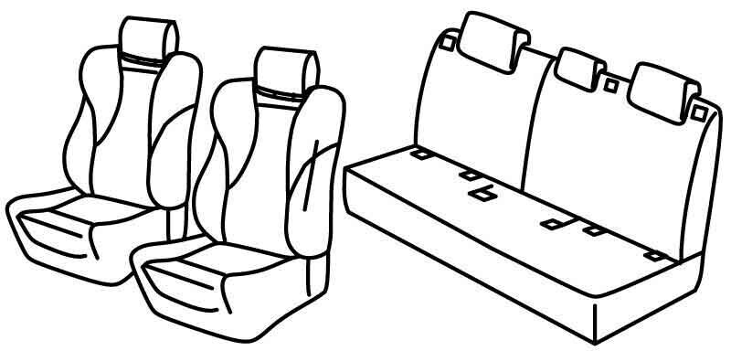 Set coprisedili Superior - Beige - compatibile per Land Rover Evoque 5p (09/15>12/18)