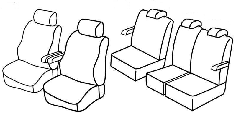 Set coprisedili Superior - Nero/Blu - compatibile per Mazda 5 5p (11/10>10/13)