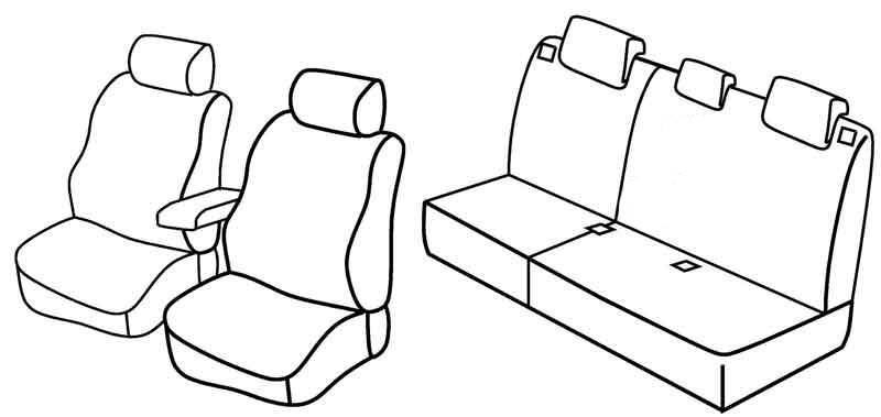 Set coprisedili Superior - Beige - compatibile per Mazda 6 4p (04/08>12/12)
