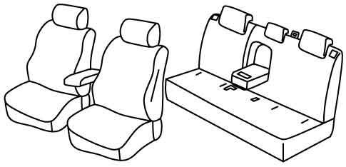 Set coprisedili Superior - Beige - compatibile per Mazda CX-3 (06/15>09/22)