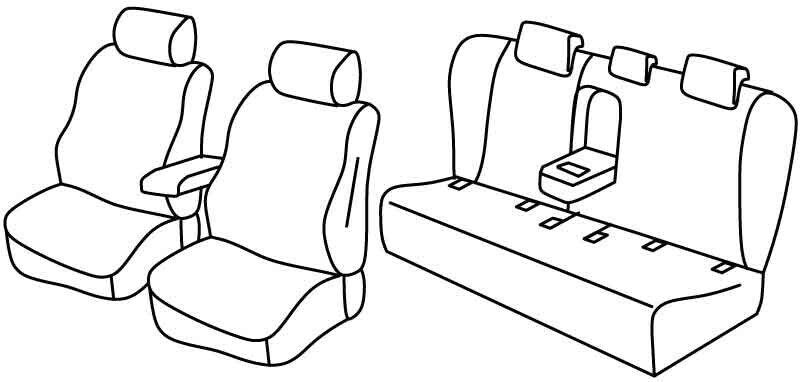 Set coprisedili Superior - Nocciola - compatibile per Mazda 6 4p (11/18>12/22)