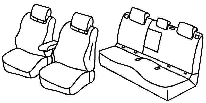 Set coprisedili Superior - Nero/Rosso - compatibile per Mazda CX-30 (09/19>08/23)