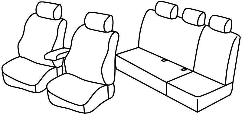 Set coprisedili Superior - Nero/Blu - compatibile per Mercedes Classe A 5p (05/97>08/04)