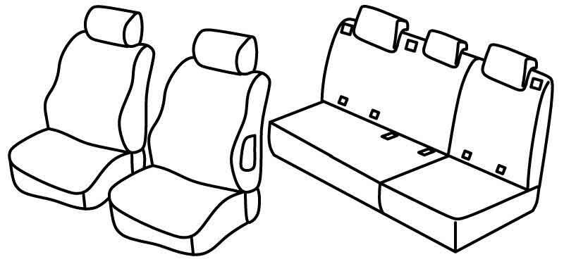 Set coprisedili Superior - Beige - compatibile per Mercedes Classe A 5p (09/04>09/12) dal 2008