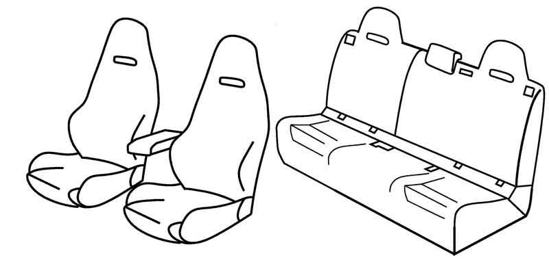 Set coprisedili Superior - Nero/Rosso - compatibile per Mercedes Classe A 5p (10/12>09/15)