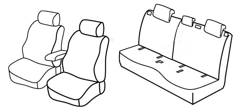 Set coprisedili Superior - Nocciola - compatibile per Mercedes Classe B (10/11>01/19)