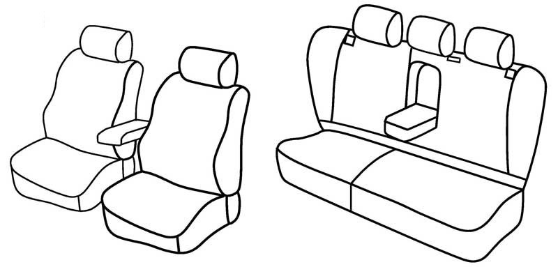Set coprisedili Superior - Nocciola - compatibile per Mercedes Classe C 4p (05/00>01/07) fino al 3/2004