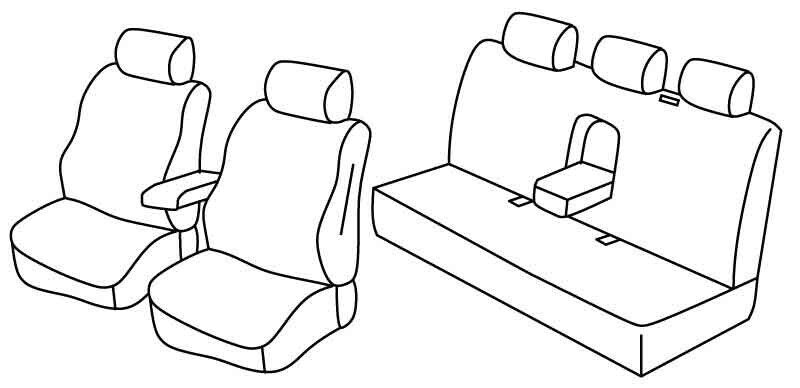 Set coprisedili Superior - Beige - compatibile per Mercedes Classe C 4p (05/00>01/07) dal 4/2004