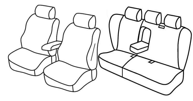 Set coprisedili Superior - Grigio/Nero - compatibile per Mercedes Classe E sw (03/03>08/09)