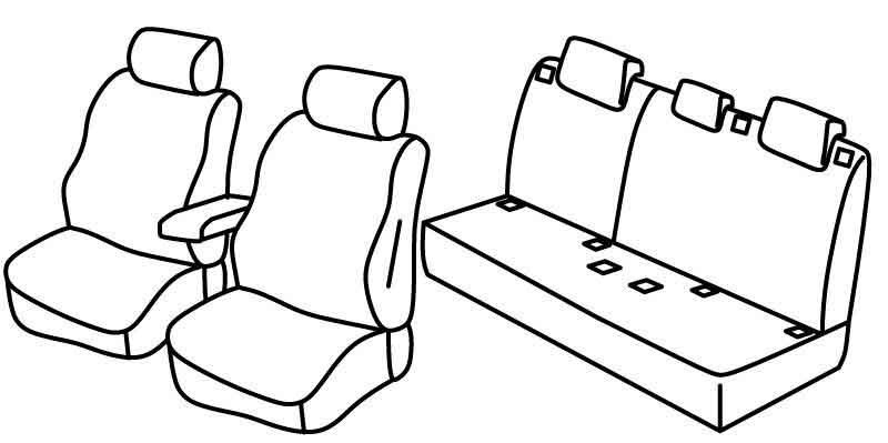 Set coprisedili Superior - Nocciola - compatibile per Mercedes Classe A 5p (10/12>05/18)