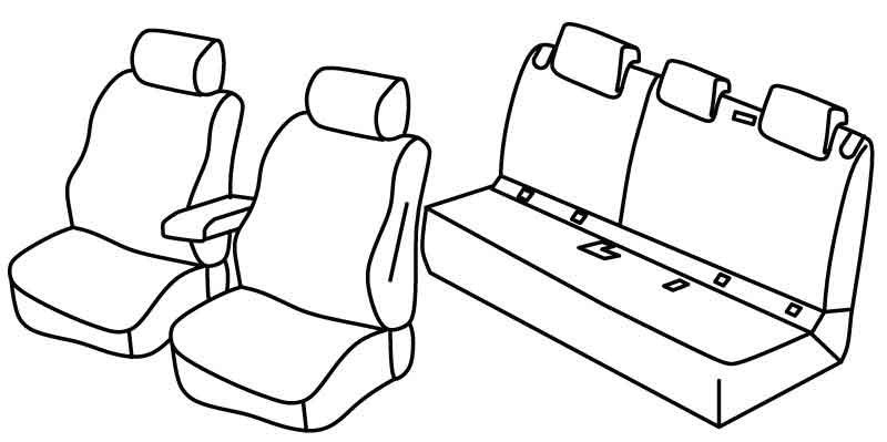 Set coprisedili Superior - Nocciola - compatibile per Mercedes GLA (03/14>03/20)