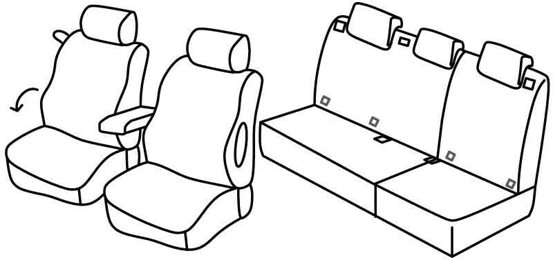 Set coprisedili Superior - Beige - compatibile per Mercedes Classe B (05/05>09/11)